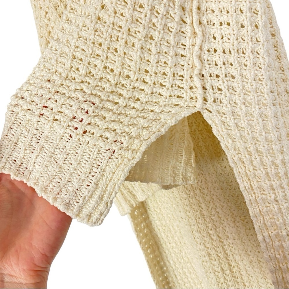 Free People Sweater Womens Size Small Skyscraper Sleeveless Turtleneck Cream - Picture 9 of 13